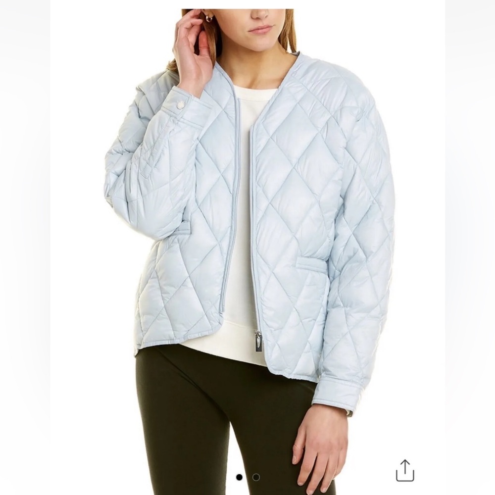 Via Spiga Quilted Jacket Pearl Blue